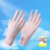 Sunscreen Gloves for Summer Women's Outdoor Anti UV Rays and Anti Slip Two Finger Thin Driving Touch Screen Cool Ice Silk Gloves