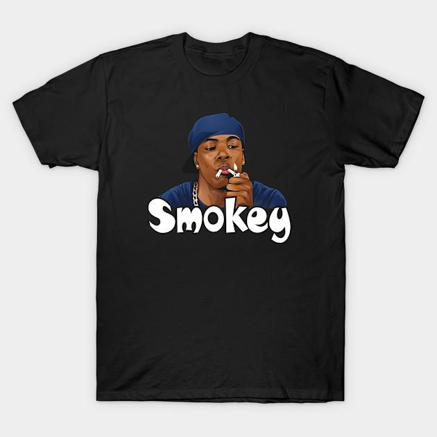 Asian Size Men Print T-shirt Friday Movie - Smokey No-Cut Heat Transfer Print Cotton Tshirt