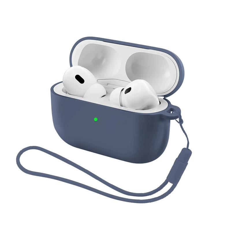 2 in 1 Liquid Silicone Earphone Case for Airpods Pro 3 2 2nd Generation Air Pods 5 4 1 3rd Pro3 Pro2 Gen Strap Cover Accessories