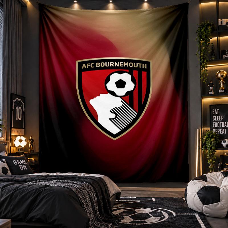 Wall Hanging Tapestry Bournemouth Football Print Cloth for Living Room Bedroom Home Decor