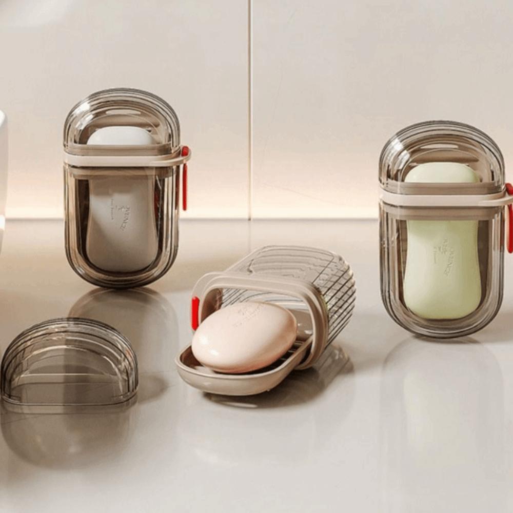 Sealed Travel Soap Box Transparent Soap Case Creative Soap Dish Outdoor