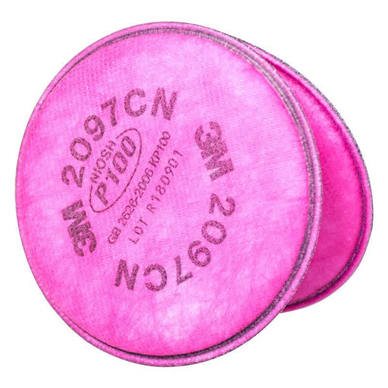 3M 7502 Полумаска-респиратор многоразовая с набором из 2097CN P100 Фильтров для твердых частиц