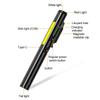 USB Rechargeable UV Flashlight 4 In 1(UV/LED/COB)Multifunctional Mini LED 4 Light Sources Pen Clip Flashlight with Indicator