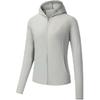 Training Series Sports Leisure Simple Solid Color Hooded UV Protection Sun Protection Jacket Women Jacket Pearl-Gray 962527705-2
