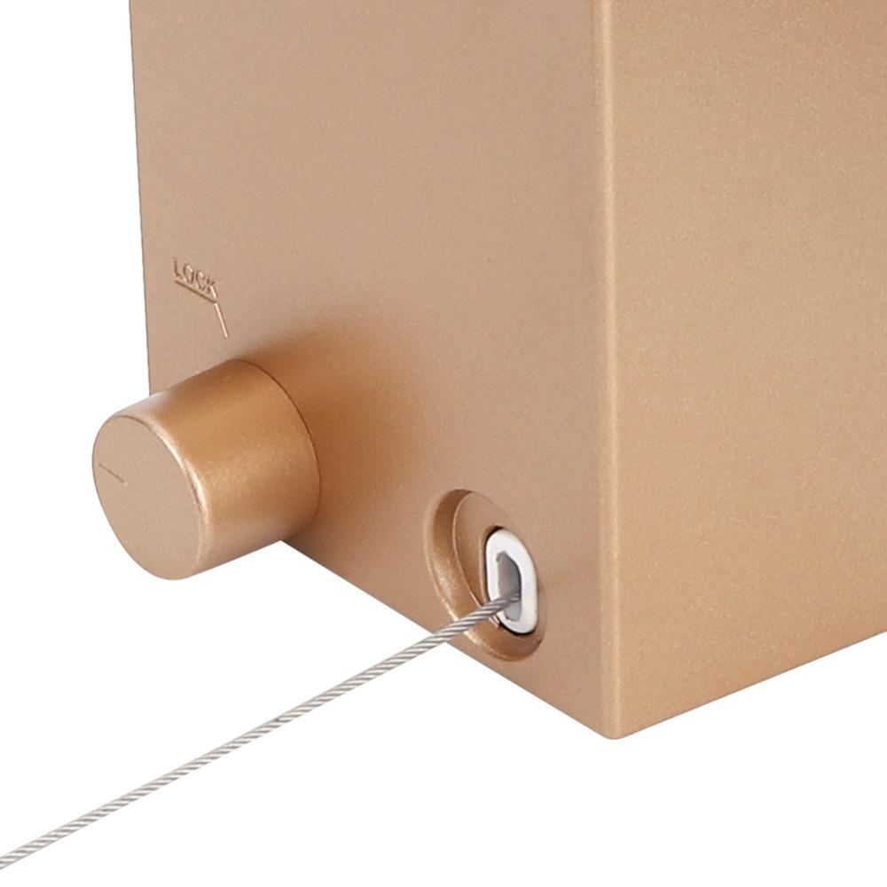 Gold Pink Retractable Clothesline Stainless Steel ABS Steel Rope Clothesline Indoor Outdoor