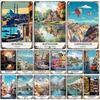 Netherlands Turkey Travel Cityscape Metal Sign Istanbul Bodrum Cappadocia Amsterdam Antalya Bodrum Giethoorn Metal Plaque