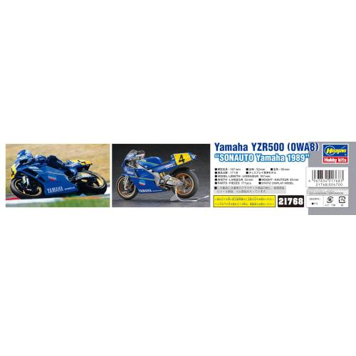Hasegawa 1/12 Scale Yamaha YZR500 (0WA8) Sonato Yamaha 1989 Plastic Model Kit 21768 (Motorcycle)