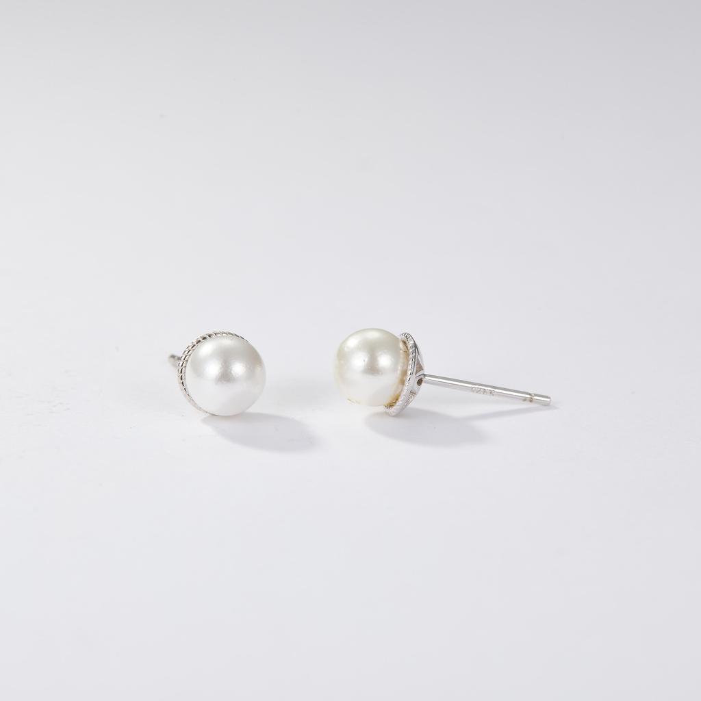 Жемчужная серьга 925 Серебряные уникальные серьги-гвоздики с жемчугом для женщин