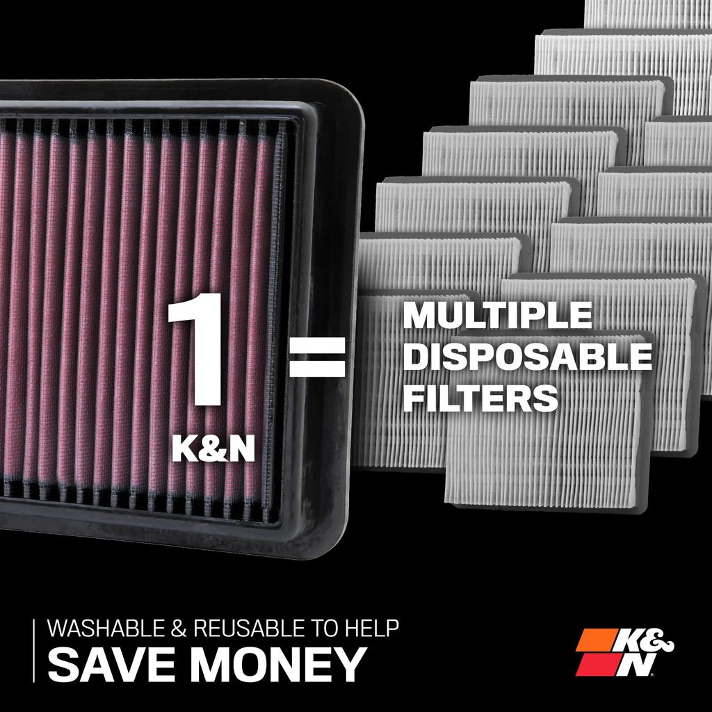 K&N Replacement Air Filter 33, Genuine