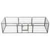 Dog Playpen - vidaXL - 8 Panels - Powder-Coated Steel - 80 X 60 Cm - Black