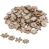 100 Pieces Flower and Leaf Wooden Ornaments Crafts DIY Scrabook Cardmaking