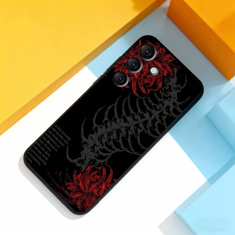 Чехол-паук Ghoul Red L-Lily Tokyo для Samsung Galaxy A 22,71,53,52,51,72,73,5G, Note, J7,8,9 Мягкий черный чехол