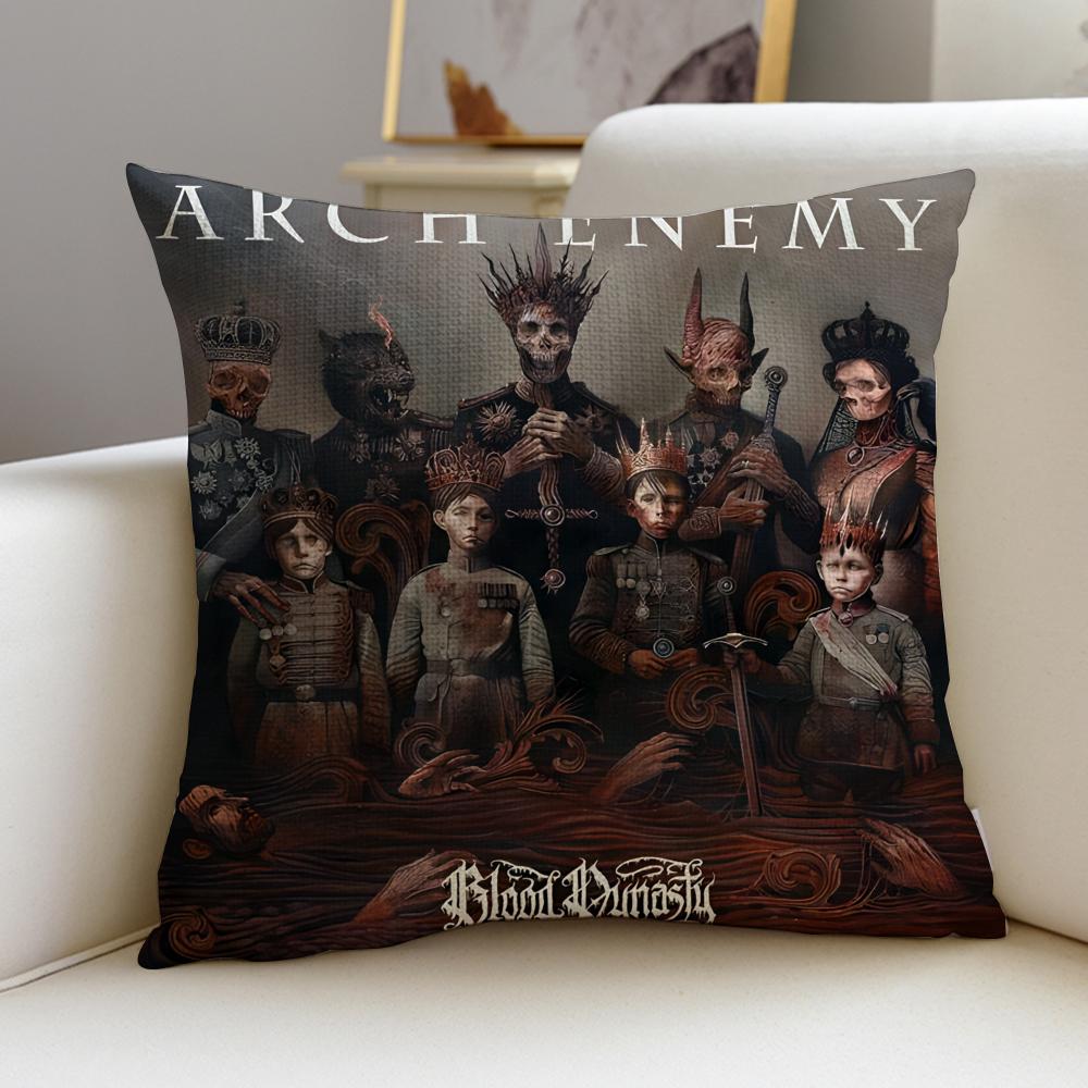 Metal AArch EnemyS Cushion Cover Breathable and skinfriendly linen pillowcase square removable and washable cushion