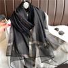 Solid Color Women Hijab Shawls Thin Long Shawls Elegant Luxury Silk Scarf  Girl