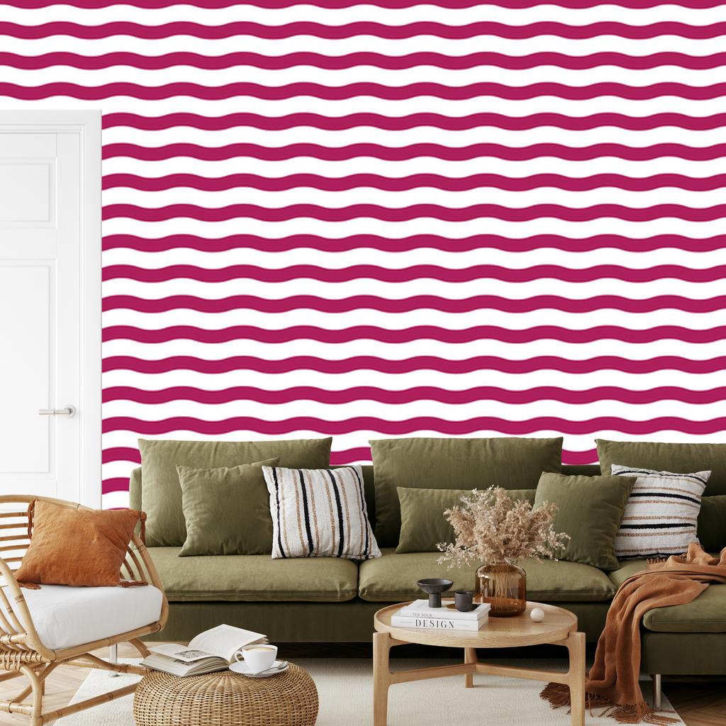 Purple and white stripes wallpaper, purple background for living room and bedroom 50x1000