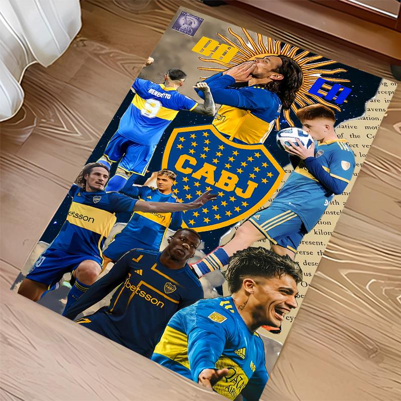 1pc Club Atlético Boca Juniors Print Area Rug - Soft,Washable Non-Slip Indoor Mat for Office Chairs,Living Room,Home Office Decorative Rug