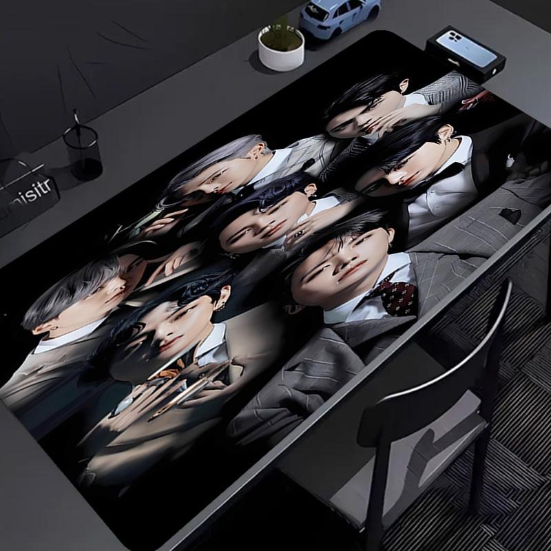 Kpop BTS Mouse Pad - Non-Slip Rubber Base, Smooth Surface for Work,Gaming,Office,And Home Use, Desk Mouse Pad