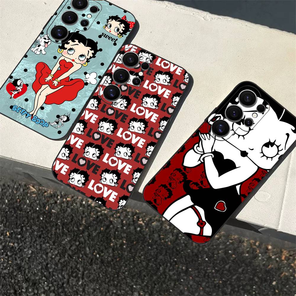B-Betty-Cute-B-Boop Anime Phone Case For Samsung S 24 fe 25 Ultra plus 20 lite 21 30 22 23 24 22 Ultra 5G Fundas