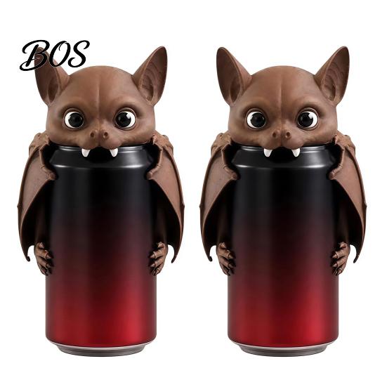 Energy Drink Accessories Bat Can Cover Soda Cap, 3D Printed Dust Beverage Lid for Standard Cans, Camping Covers Reusable Funny Shaped Beer Protector