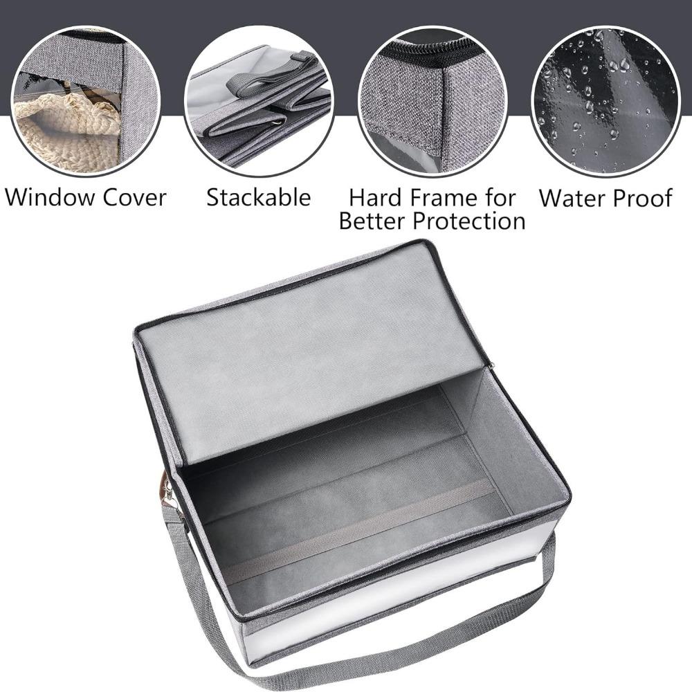 Dustproof Zipper Hat Storage Case with Carrying Handles Cap Organizer for Women Closet