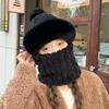 Thick Plush Mask Hat Scarf Set Ski Windproof Lei Feng Hat Casual Neck Warmer  for Cycling