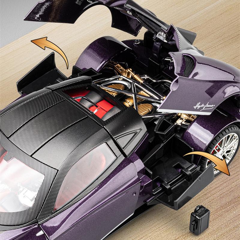 1/18 Pagani Huayra Dinastia литая модель гоночного автомобиля из сплава металлическая игрушка спортивная модель автомобиля имитация звука и света детский подарок