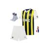 Комплект из 4 детских футбольных майок Fenerrbahee из 4 белых шорт Otoko сезона 23/24 5 звезд