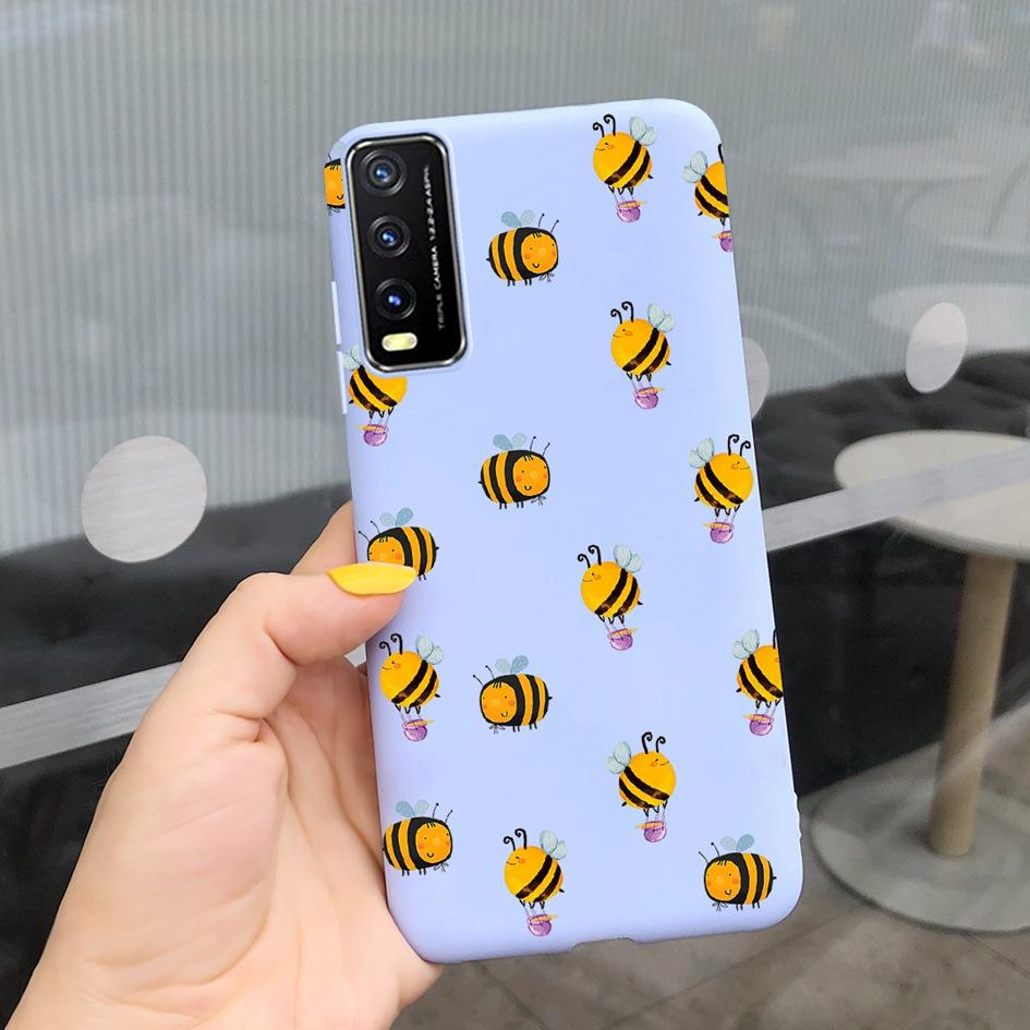 Для Vivo Y20 Y20i 2021 Чехол Силиконовый Модный Цветочный с Ромашками и Подсолнухами Мягкая Защитная Крышка для Телефона Для Vivo V2029 V2027 V2032 Y 20 Y 20i Coque