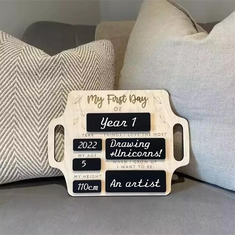 First Day Of School Sign Portable Hang Back School Blackboard Sign Personalized First Day Of School Chalk Board Po Prop