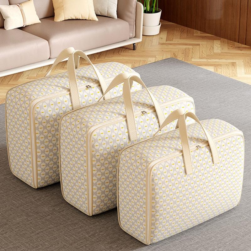 Large Capacity Storage Bag Gray Corrugated Storage Box Clothing Moving Travel Storage Bag Foldable Quilt Container