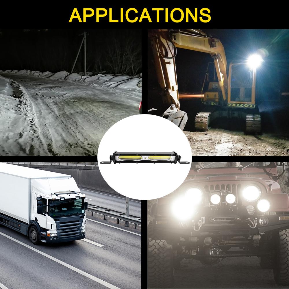 12 В прожектор, автомобильный светодиодный рабочий свет, 6500 К, полоса света, супер яркий свет, бар для автомобиля, грузовика, грузовика, прицепа, внедорожника