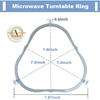 W10654906 Microwave Turntable Ring fits for Whirlpool Amana Kenmore Microwave 12" Glass Tray, Replace W10435114, WPW10654906, W11193600, WPW11252182,