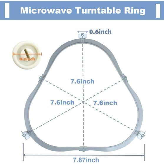 W10654906 Microwave Turntable Ring fits for Whirlpool Amana Kenmore Microwave 12" Glass Tray, Replace W10435114, WPW10654906, W11193600, WPW11252182,