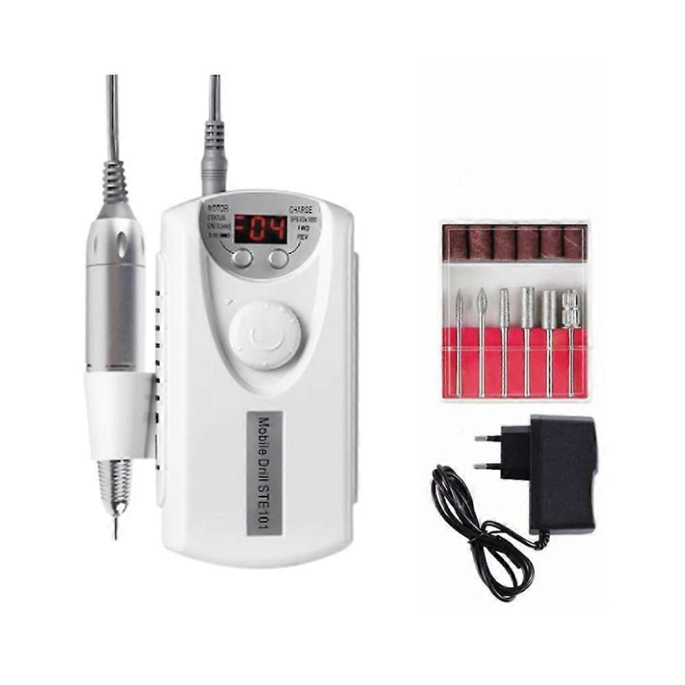 Professional Nail Grinder Professional Electric Polisher for Nail Grinding,WhiteLow Noise Belt Clip Designs Manicure Tool for Grinding