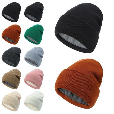 Зимняя теплая вязаная шапка-бини с отворотом, шапка-чулок, мягкие лыжные шапки для мужчин и женщин