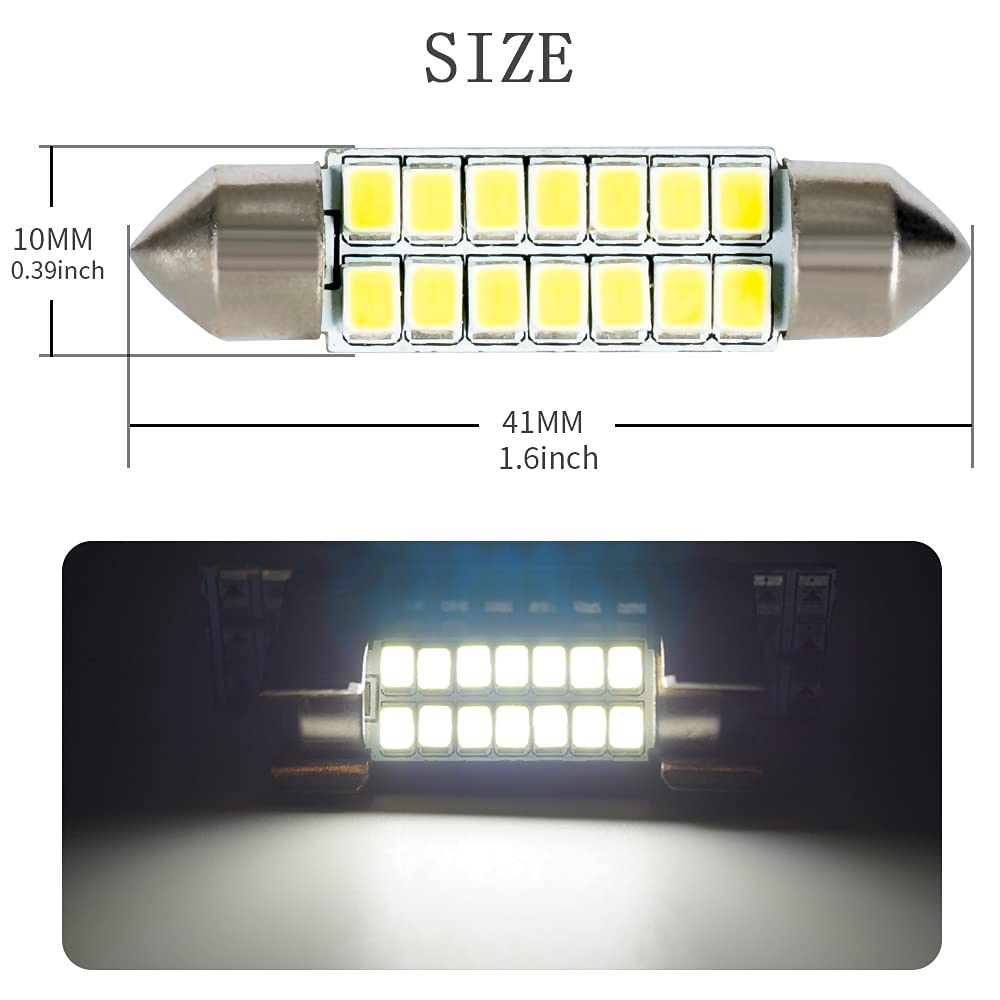 Car T10 x 41 LED 1.6 inches (41 mm), Room Lamp, T10 x