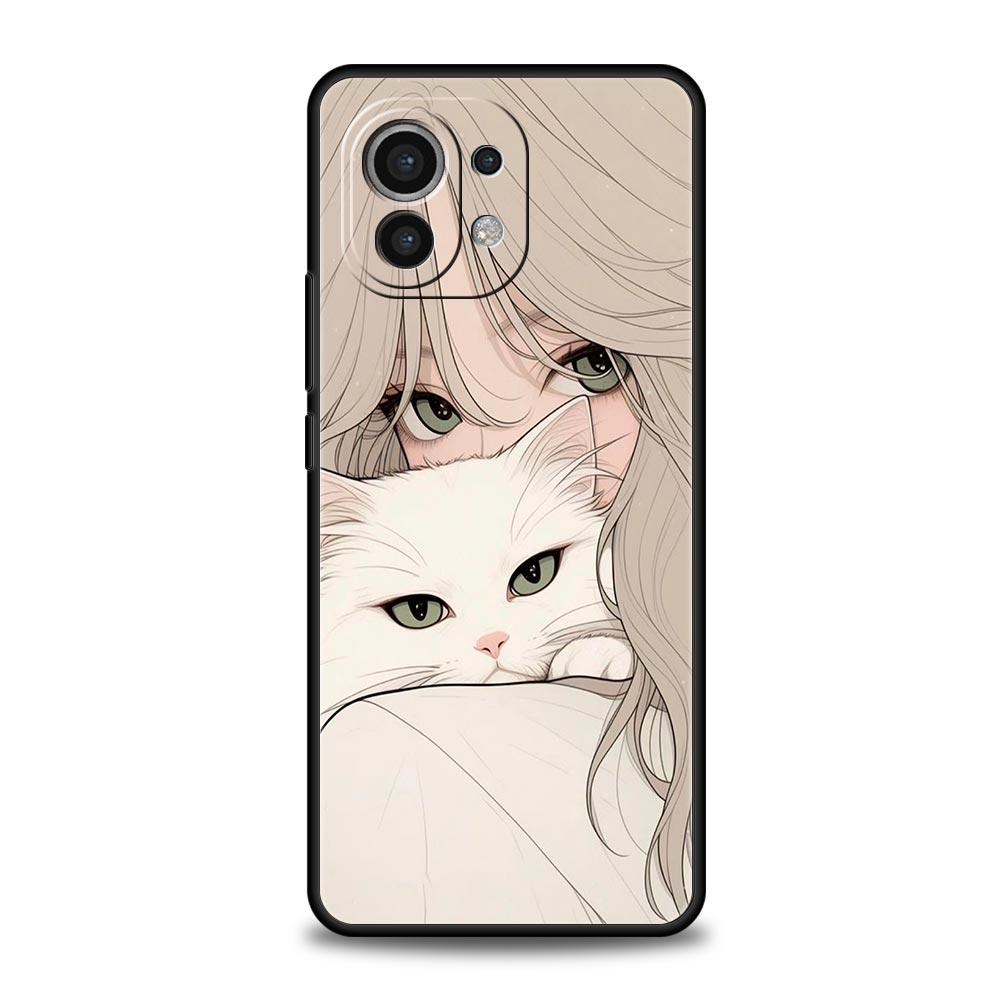Чехол для телефона для Xiaomi Mi 15 14 14T 13T 12T Pro 12 13 11 Lite 5G 11T X6 X5 Pro Мягкий ТПУ Чехол Мультяшный Забавный Мальчик Девочка Пара