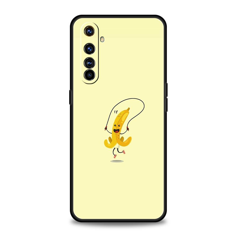 Funny Bite Apple Banana Soft TPU For Realme 13 12 11 10 9 Pro Plus GT3 GT2 C21 C25 C35 C53 C55 C67 Pro 5G Phone Case Cover Capas
