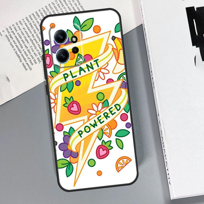 Vegan Pattern Case For Xiaomi Redmi Note 14 Pro 10 11 12 13 15 Pro Cover For Redmi 15 13C 12C 10C 14C 15C