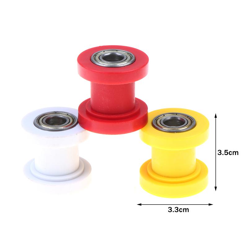Motorbike Chain Tensioner Pulley 2Pcs 8MM 10MM Guide Wheels for Motocross Offroad Maintenance Performance Kit