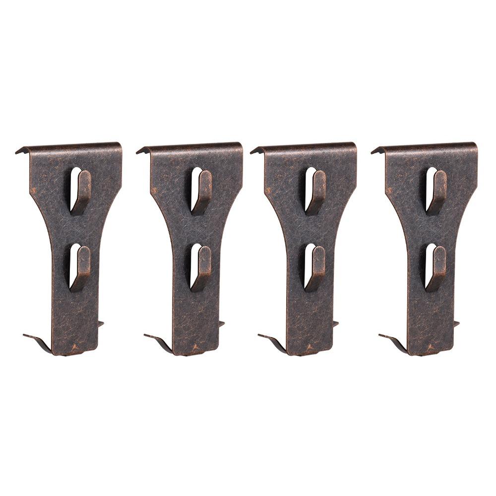4pcs Sliding Design Brick Hanger Clip Metal Construction Brick Wall Hanger Outdoor Use