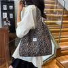 Trendy Street Style Black Brown White Summer Tote Bag For Daily Use