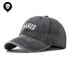 Cotton Washed Old PARIS Small Letter Embroidered Baseball Cap Men's and Women's Outdoor Printed Peaked Cap