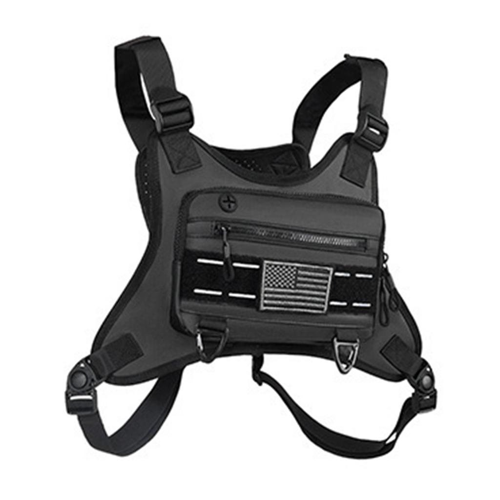 Fishing Chest Bag Outdoor Sports Running Vest Backpacks Front Chest Pack Chest Rig Backpacks for Fishing Cycling