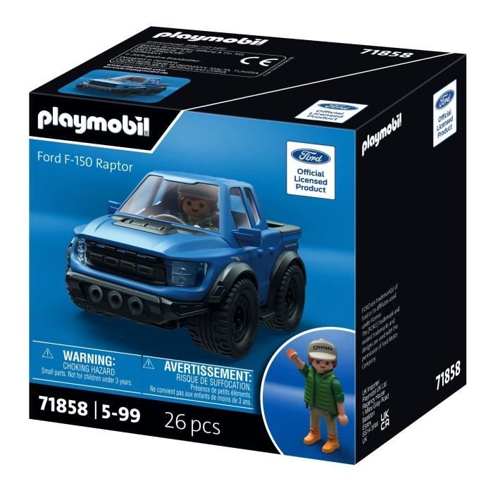 PLAYMOBIL 71858 Ford F-150 Raptor, Playmobil voiture Icon Cars, Classic Cars, 25 pièces, Kidulte, Dès 14 ans