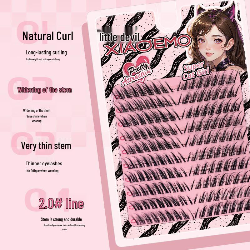 Серия «Лиса» Древний стиль Большая емкость Накладные ресницы - Натуральные, Наклонные, Эффект «Лисий глаз» для начинающих