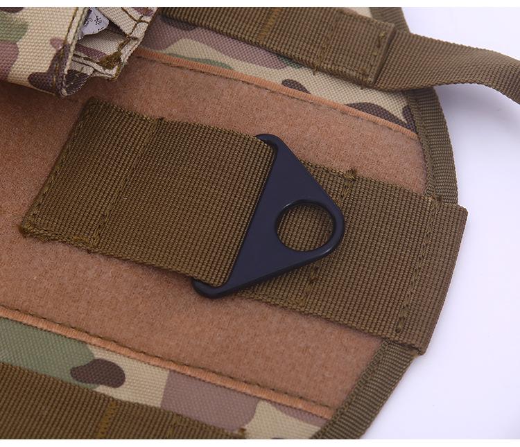 Камуфляжный тактический тренировочный жилет для средних и крупных собак - нейлоновая нагрудная шлейка для использования на открытом воздухе