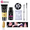 Glitter Poly Extention Gel Set Nail Art Clear Camouflage Color Nail Tip Form Crystal UV  Nail Gel