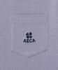 AECA Повседневная футболка Aeca с карманом в виде клевера - Фиолетовая