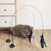Interactive Cat Toy Handfree Cat Stick Playing Kitten Playing Teaser Wand Toy Suction Cup Bird/Feather Cat Wand Pet Supplies